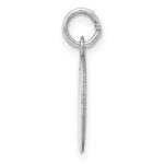 Sterling Silver Rh-plt Engraveable Oval Polished Front/Back Disc Charm - Image 2