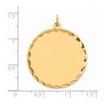 Sterling Silver GP Engraveable Round Polished Disc Charm - Image 4