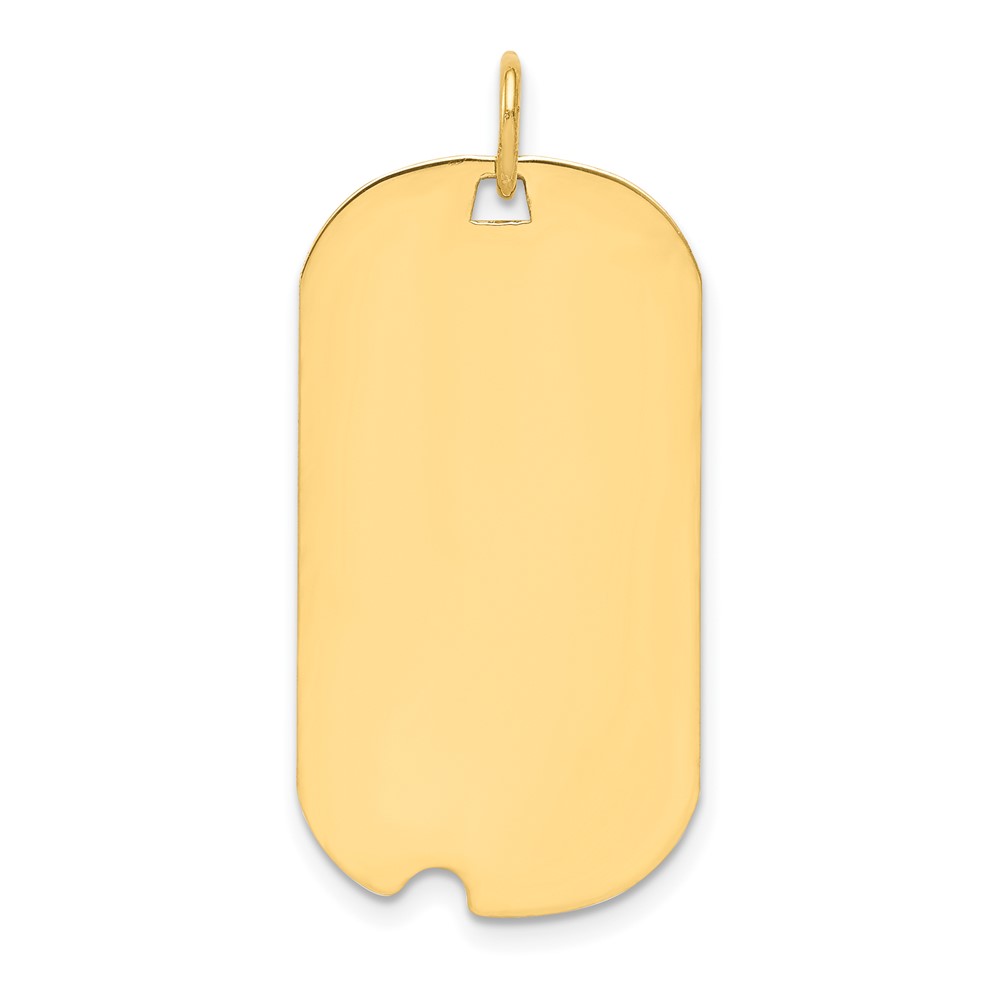 QM503G-4.jpg Sterling Silver GP Engraveable Dog Tag Polished Disc Charm - Image 1