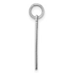 Sterling Silver Rhod-plate Eng. Rect. Polish Front/Satin Back Disc Charm - Image 3