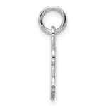 Sterling Silver Rhod-plate Purple Enamel Left Facing Girl Head Disc Charm - Image 2