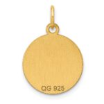 Sterling Silver GP Engraveable Round Polished Disc Charm - Image 3