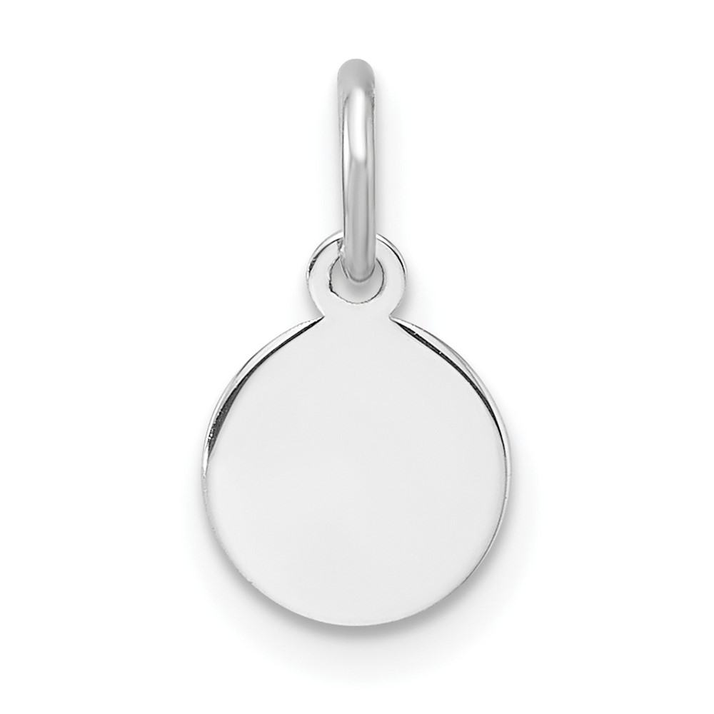 QM540P.jpg Sterling Silver Rh-plt Engraveable Round Polished Front/Back Disc Charm - Image 1