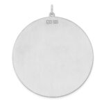 Sterling Silver Rhod-plated Eng. Rnd Polish Front/Satin Back Disc Charm - Image 2