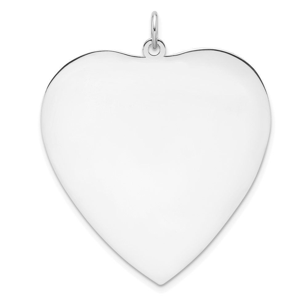 QM550P-2.jpg Sterling Silver Rh-plt Engraveable Heart Polished Front/Back Disc Charm - Image 1