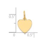 Sterling Silver GP Engraveable Heart Polished Disc Charm - Image 4