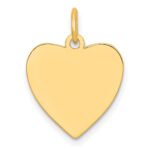 Sterling Silver GP Engraveable Heart Polished Disc Charm