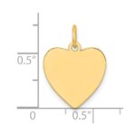 Sterling Silver GP Engraveable Heart Polished Disc Charm - Image 4