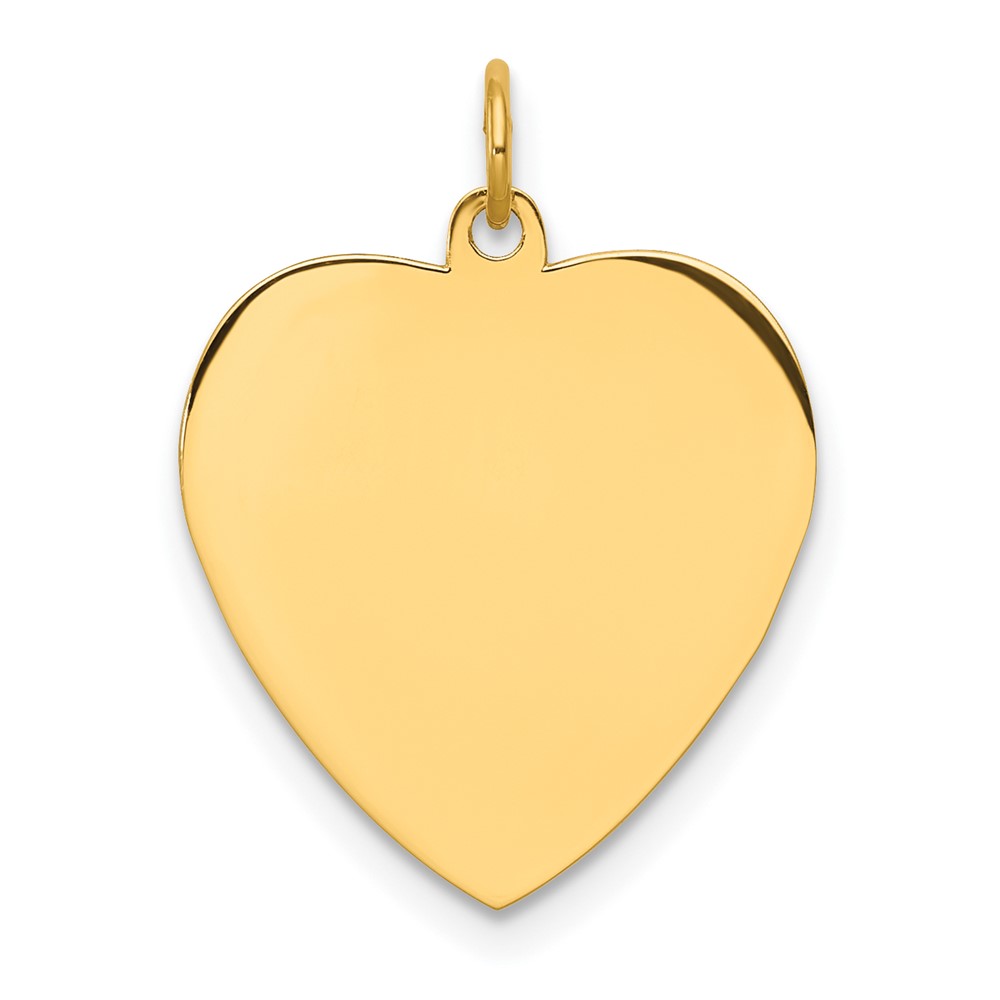 QM571G-1.jpg Sterling Silver GP Engraveable Heart Polished Disc Charm - Image 1