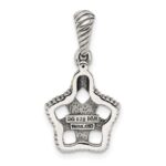 Sterling Silver Antiqued w/14k 5-stone w/Diamond Mothers Pendant Semi-Mount - Image 4