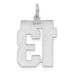Sterling/Silver Rhodium-plated Polished Number 13 Charm - Image 4