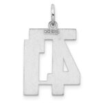 Sterling/Silver Rhodium-plated Polished Number 41 Charm - Image 4