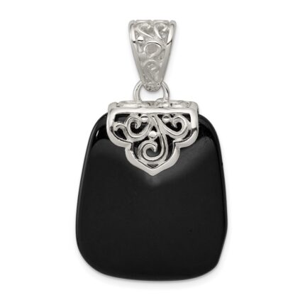 Sterling Silver Black Onyx Pendant