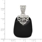 Sterling Silver Black Onyx Pendant - Image 3
