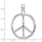 Sterling Silver Polished Peace Pendant - Image 3