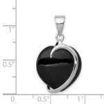 Sterling Silver Onyx Heart Pendant - Image 3