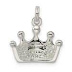 Sterling Silver Polished Crown Charm - Image 4