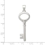 Sterling Silver Polished Key Pendant - Image 3