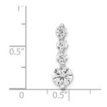 Sterling Silver Polished CZ Pendant - Image 3