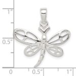 Sterling Silver Polished Dragonfly Pendant - Image 3