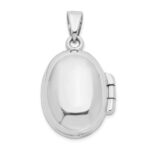 Sterling Silver Rhodium-plated and Antiqued Amethyst Locket - Image 4