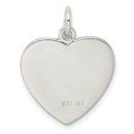 Sterling Silver Stellux Pink Awareness Ribbon w/ Heart Pendant - Image 4