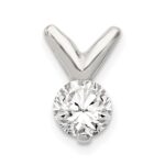 Sterling Silver CZ Pendant Chain Slide