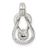 Sterling Silver CZ & Teardrop Pendant - Image 4