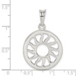Sterling Silver Polished Sun Pendant - Image 3