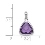 Sterling Silver Rhodium-plated Amethyst Pendant - Image 4