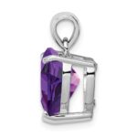 Sterling Silver Rhodium-plated Amethyst Pendant - Image 2