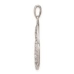 Sterling Silver Rhodium Plated Diamond Pendant - Image 2