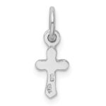 Sterling Silver RH-pltd Child's May Green Preciosca Crystal Cross Pendant - Image 3