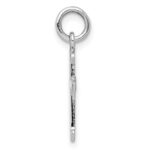 Sterling Silver RH Plated Child's Polished Cross Pendant - Image 2