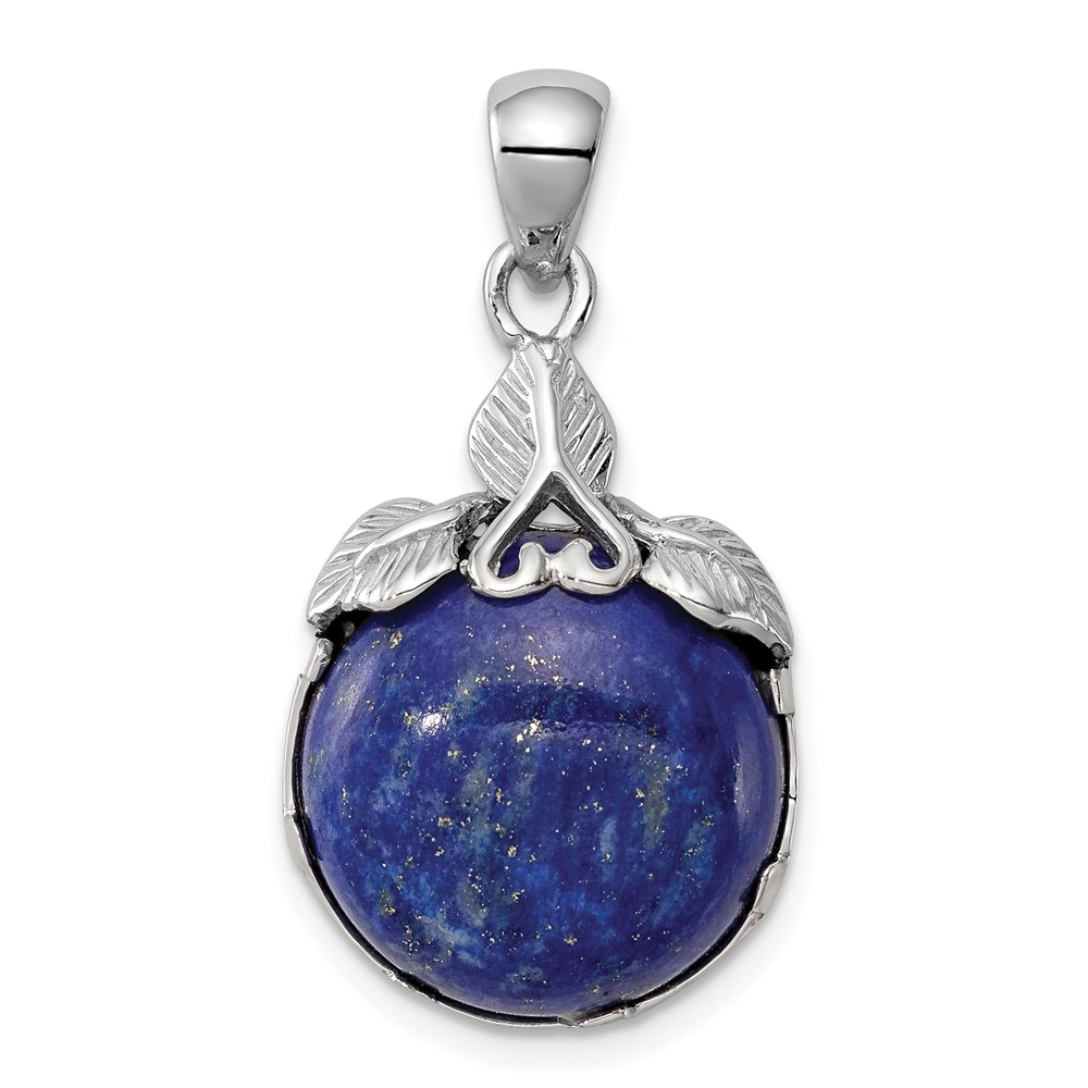 QP4200.jpg Sterling Silver Rhodium-plated Lapis Lazuli Pendant - Image 1