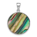Sterling Silver Rhodium-plated Abalone Pendant - Image 4