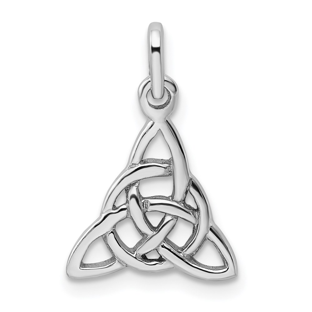 QP4894.jpg Sterling Silver Rhodium-plated Polished Trinity Knot Pendant - Image 1