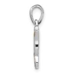 Sterling Silver Rhodium-plated Abalone Butterfly Pendant - Image 2