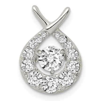Sterling Silver Vibrant CZ Pendant