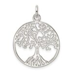 Sterling Silver Polished Tree of Life Pendant - Image 3