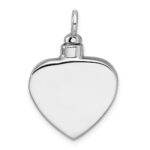 Sterling Silver Rhodium-plated Enameled Paw Prints Heart Ash Holder - Image 3
