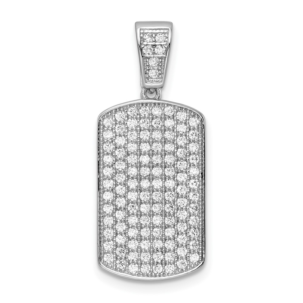 QP5508.jpg Sterling Silver Rhodium-plated Polished CZ Pendant - Image 1