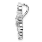 Sterling Silver Rhodium-plated CZ Snowflake Slide - Image 2