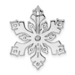 Sterling Silver Rhodium-plated CZ Snowflake Slide - Image 4