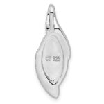Sterling Silver Rhodium-plated Polished Larimar Pendant - Image 4