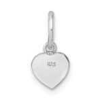 Sterling Silver RH-pltd Polished Rainbow Enamel Heart Children's Pendant - Image 4