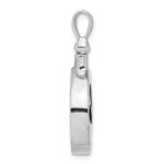 Sterling Silver Rh-plated Enamel Round Paw Print Ash Holder Pendant - Image 2