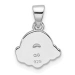 Sterling Silver RH-plated Multi-color Enamel Rainbow Children's Pendant - Image 3