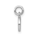 Sterling Silver Rhodium-plated Polished Whale Pendant - Image 2