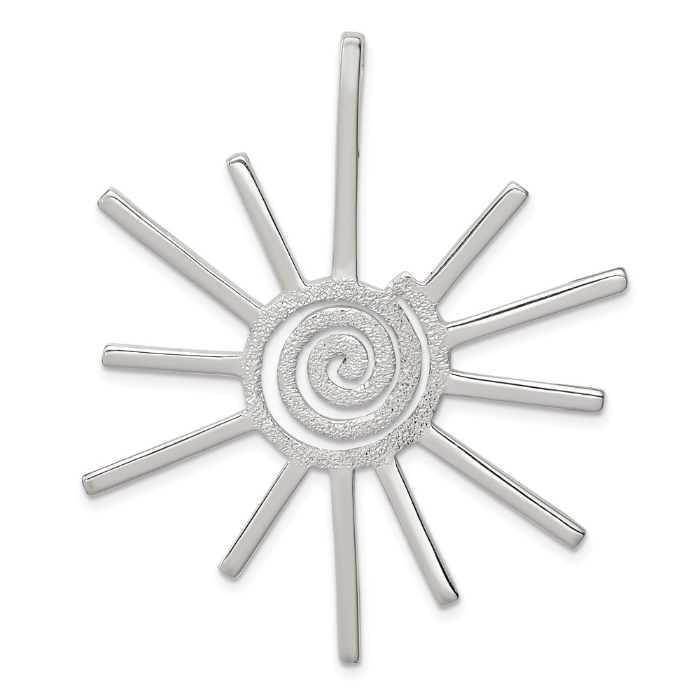 QP723.jpg Sterling Silver Fancy Sun Pendant - Image 1